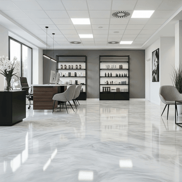 Sol en résine époxy pour commerce professionnel